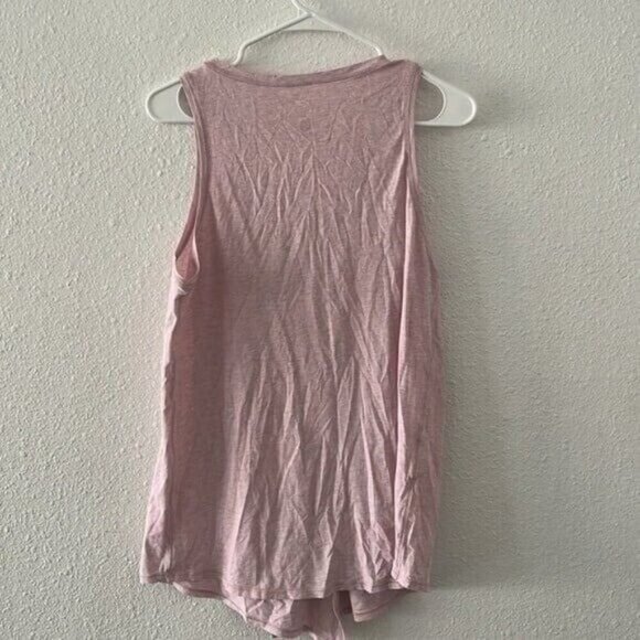 S5 Lululemon Knot A Problem Tie Front V Neck Tank Heathered Petals Pink 8/10 - Picture 5 of 6